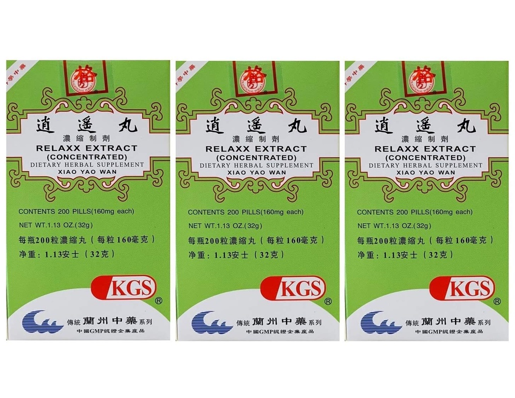Relaxx Extract (Xiao Yao Wan) 160mg X 200 piller per flaske (3 pakker)