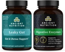 Ancient Nutrition Leaky Gut Capsules, 60 Count + fordøjelige enzymer Kapsler, 90 Count