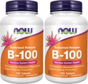 Now Supplements, Vitamin B-100, Vedvarende Udgivelsesdato, Energiproduktion *, Nervesystemet Sundhed *, 100 tabletter (pakke med 2)
