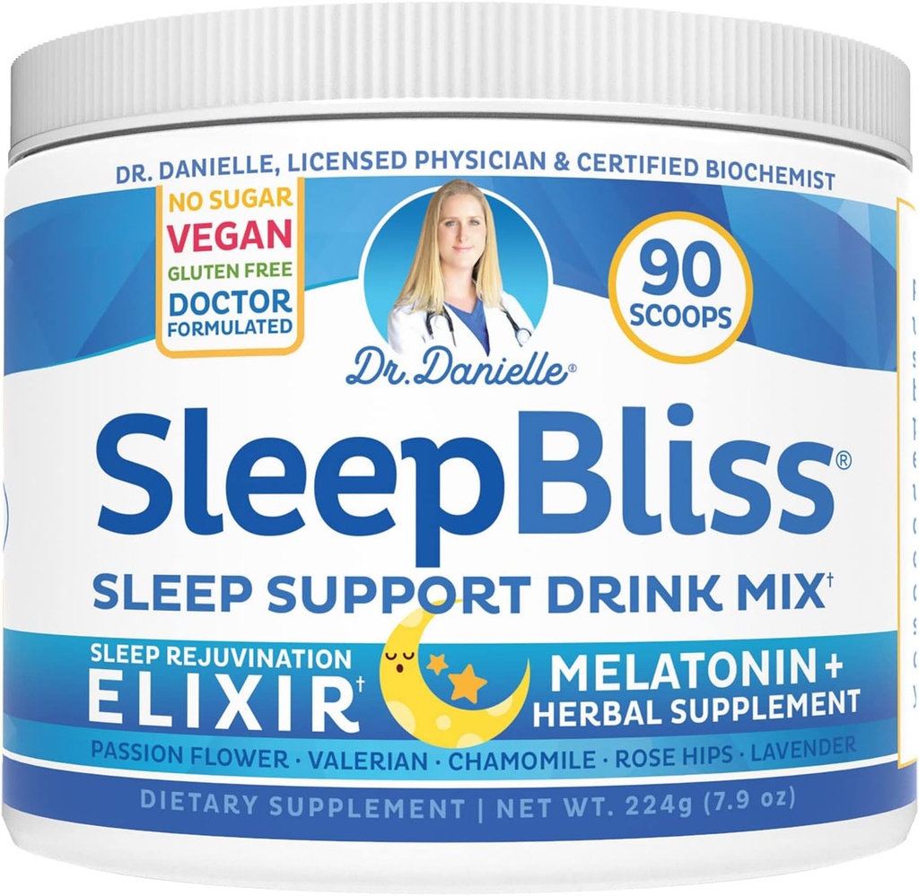Dr. Danielle Sleep Bliss - alle naturlige Melatonin Sleep Supplement, Support & Relief Drink Mix
