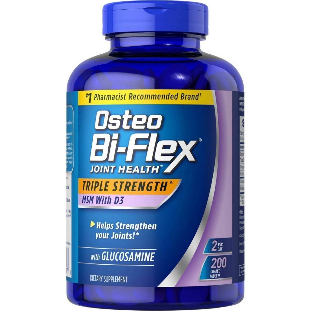 Osteo Bi Flex Supplement Glucosmine 1500 mg vitamin D 1000IE (200Count), 200Count 1 pakning
