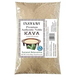 Premium Noble Kava Powder (1 LB Bag) Drink Powder God til afslapning fra Fiji EnjoyKava.com