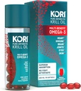 Kori Krill Oil Omega 3 Supplement, Antarktis Krill Oil med Superior Absorption vs Fish Oil Alternative, 400 mg Softgels, 90 Softgels, EPA & DHA
