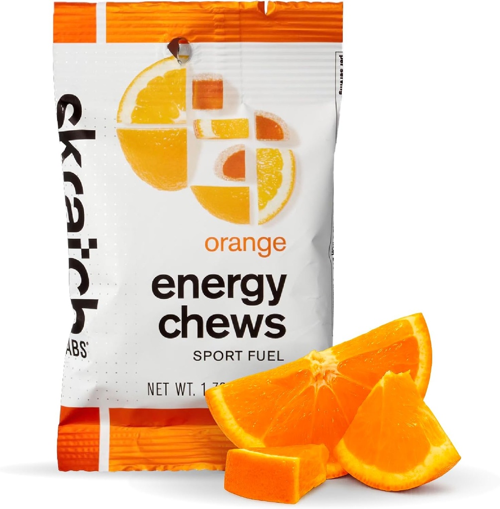 Skrattch Labs Energy Chews ttesmå 124; Gummies for Running, Cykling, og Sports Performance Measures 124; Gel Alternative Measures 124; Orange (10 Pack) Measures 124; Gluten Free, Vegan