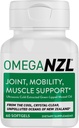 Original Omega-3 Fælles Support, Bedste Natural Muscle Relief, Green Lipped Mussel Oil, 60 Softgels, Ingen Fishy Eftersmag