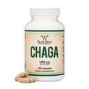 Chaga svampe Capsules 120 Count (1000 mg Chaga svampe pulver per servering) Høj i polysaccharider, Beta glucaner og terpenoider - dyrket og fremstillet i USA, Vegansk Safe, Organisk af Double Wood