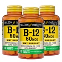 Mason Natural Vitamin B12 50 mcg med Calcium, 300, Day Supply, Kosttilskud til Support Natural Energy Levels, 100 tabletter (Pack of 3)