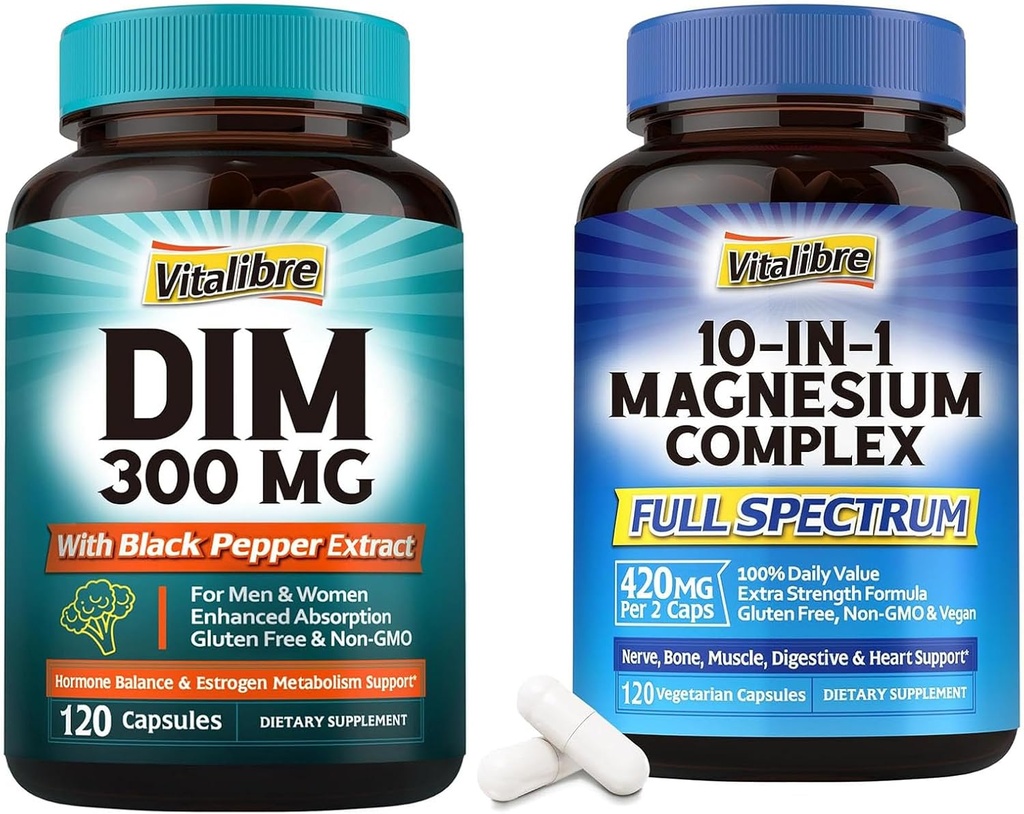 DIM supplement 120 kapsler & 10 i 1 Magnesiumkompleks 120 kapsler
