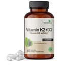 Futurebiotika Vitamin K2 (MK7) med D3 Supplement - Non- GMO Formel - 5000 IE Vitamin D3 & 90 mcg Vitamin K2 MK- 7, 60 Vegetariske kapsler
