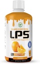 LPS Flydende Collagen & Whey Protein Supplement - sukkerfri, Farveløs - fri, ikke-GMO drik - Hydrolyzed Collagen & Whey Peptider fremmer sund hud & hår til mænd og kvinder, Orange, 32 fl oz