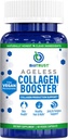 BioTrust Agueless Collagen Booster, Powerfull Support Beauty fra Indenfor, Vegan Collagen Builder til glødende hud, Smukke hår, Smukke negle, Sunde Joints, 60 kapsler (30 Servere)