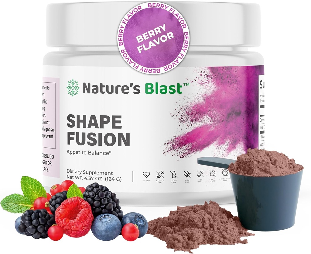 Shape Fusion - med Ashwagandha, Hibiscus, Ceylon Cinnamon, Maqui Berry & African Mango Extract - Wellness Blend for voksne - understøtter sund livsstil & energiniveauer - 30 Serveringer