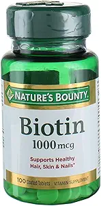 Nature 's Bounty Biotin 1000 mcg Vitamin Supplement tabletter 100 ea (pakke med 2)
