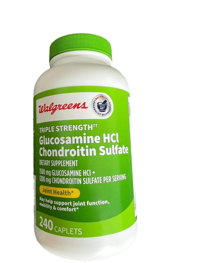 Walgreens Glucosamin Chondroitin Triple Strength 1500 mg Glucosamin HCL 1200 mg Chondroitin - 240 kapsler