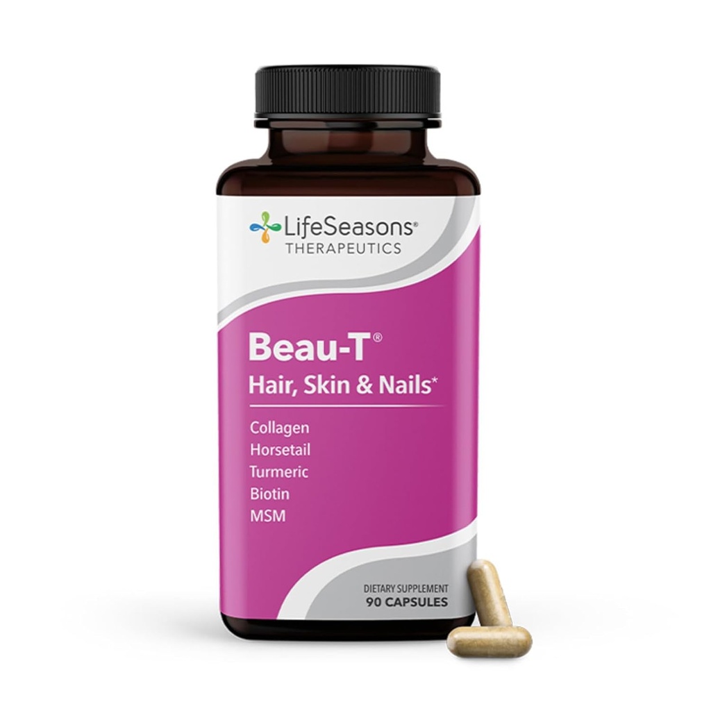 LifeSeasons Pausitivi- T med Beau- T & Agueless Skincare - Menopause Support - Relief for Hot Flashs, Hormone Imbalance & Night Sweats - Sage, Chasteberry, Soy Isoflavones & Black Cohosh