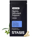 Stasis Nighttime - Rolig og søvn kapsler til par med Stimulant - Skullcap, Magnolia Bark, Magnesium til søvn, og Astaxanthin Kosttilskud til afslapning og Mood Support - 25 Serveringer