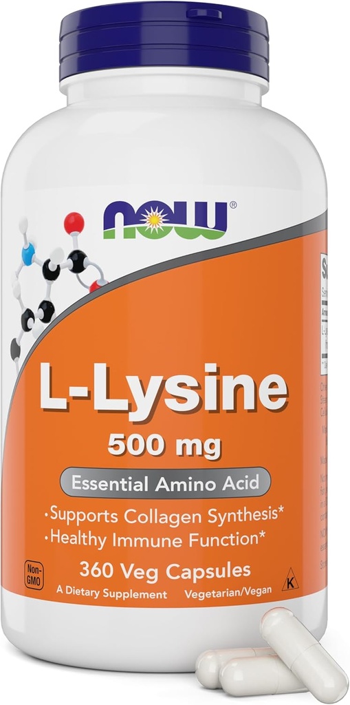 L- Lysin 500 mg, 360 vegetariske kapsler