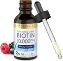 Carlyle Liquid Biotin 10000mcg- 124; 2 oz - 124; Extra Strength Drops - 124; Vegetar, Non- GMO, Gluten Free Supplement