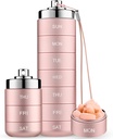 Mossime Metal Travel Pill Organizer, Transportable 7 Dag Vitamin Organizer Stackable, Vandtæt 1 gange en dag Pill Box, Stor Pill Container, Daglig Medicin Organizer til Vitamin, Fiskeolie, tillæg