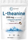 L- Theanin 200mg med Magnesium Glycinat, 400 Coconut MCT Oil Softgels - 124; Afslapning, Focus & Muscle Support Supplement: 124; 2- 1- Aminosyre & Mineral Complex - 124; Dårlig pleje hele dagen & nat