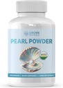 Perle pulver supplement 500mg, 120 kapsler - naturlig kilde til calcium & aminosyrer, Anti- Aging Antioxidanter til hudpleje, Non- GMO