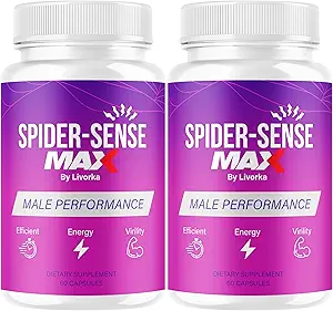 (2 Pack) Spider Sense Max piller til mænd - SpiderSense Max kapsler til mænd Advanced Formel 2025, 2 flasker til 2 måneder