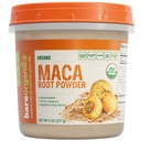 BareOrganics Maca Root Powder, Organic, Vegan, Non- GMO, Gluten- Free, Energy & Stamina Support, 8 oz