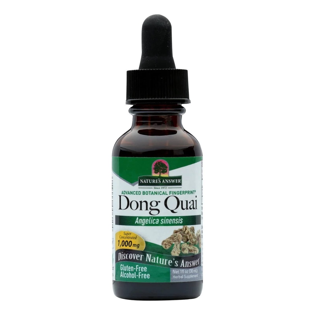 Naturens svar Dong Quai Womens Support - Kvindelig Hormonal Support, Kvindelig Wellness Support, Flydende Uddrag, Alkoholfri, Gluten Free, Kosher - 1 oz
