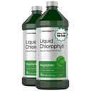 Horbäach Chlorophyll Liquid Drops C124; 100mg C124; 32 oz (2 x 16 oz Flasker) C124; Natural Peppermint Flavor C124; Vegetar, Non- GMO, Gluten Free Supplement