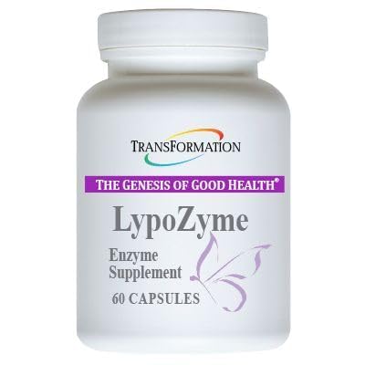 TRANSFORMERING GENESIS AF GOD SUNDHED LypoZyme Enzyme Supplement, Advance Lipase Enzyme Blend for sund fordøjelse og ernæring Absorption, non-GMO, 60 Cap