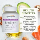 TRANSFORMERING GENESIS AF GOD SUNDHED LypoZyme Enzyme Supplement, Advance Lipase Enzyme Blend for sund fordøjelse og ernæring Absorption, non-GMO, 60 Cap