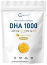 Omega 3 Fish Oil DHA Kosttilskud 1000mg med EPA 500mg, 200 Softgels - Lemon Flavored, Burpless (Enteric Coated) - 124; Deep Sea Fresh Fish, Wild fanget fra Norwegian Waters - 124; Mercury Free
