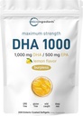 Omega 3 Fish Oil DHA Supplements 1000mg with EPA 500mg, 200 Softgels – Lemon Flavored, Burpless (Enteric Coated) | Deep Sea Fresh Fish, Wild Caught from Norwegian Waters | Mercury Free