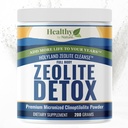 HolyLand Zeolite Cleanse - Zeolite Detox Powder (7.05oz 200 Gram) - Clinoptilolite Natural Aktiveret - Mikroniseret 0-25 - Full Body Detox for Kvinder, Mænd - Understøtter Energi, Fokus, Immunitet, Gut Sundhed