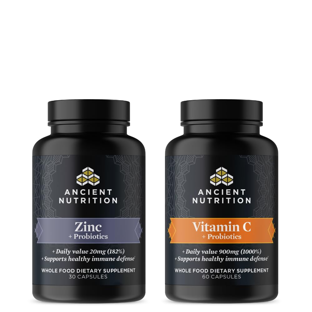 Ancient Nutrition Zink 30 Count + C-vitamin (60 Count)