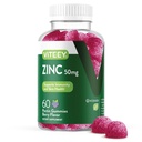 VITEEY Zink gummier til mænd og kvinder - Zink kosttilskud 50mg - immunboost & hudsundhed - Vegan, Gluten Free - 60 Greve