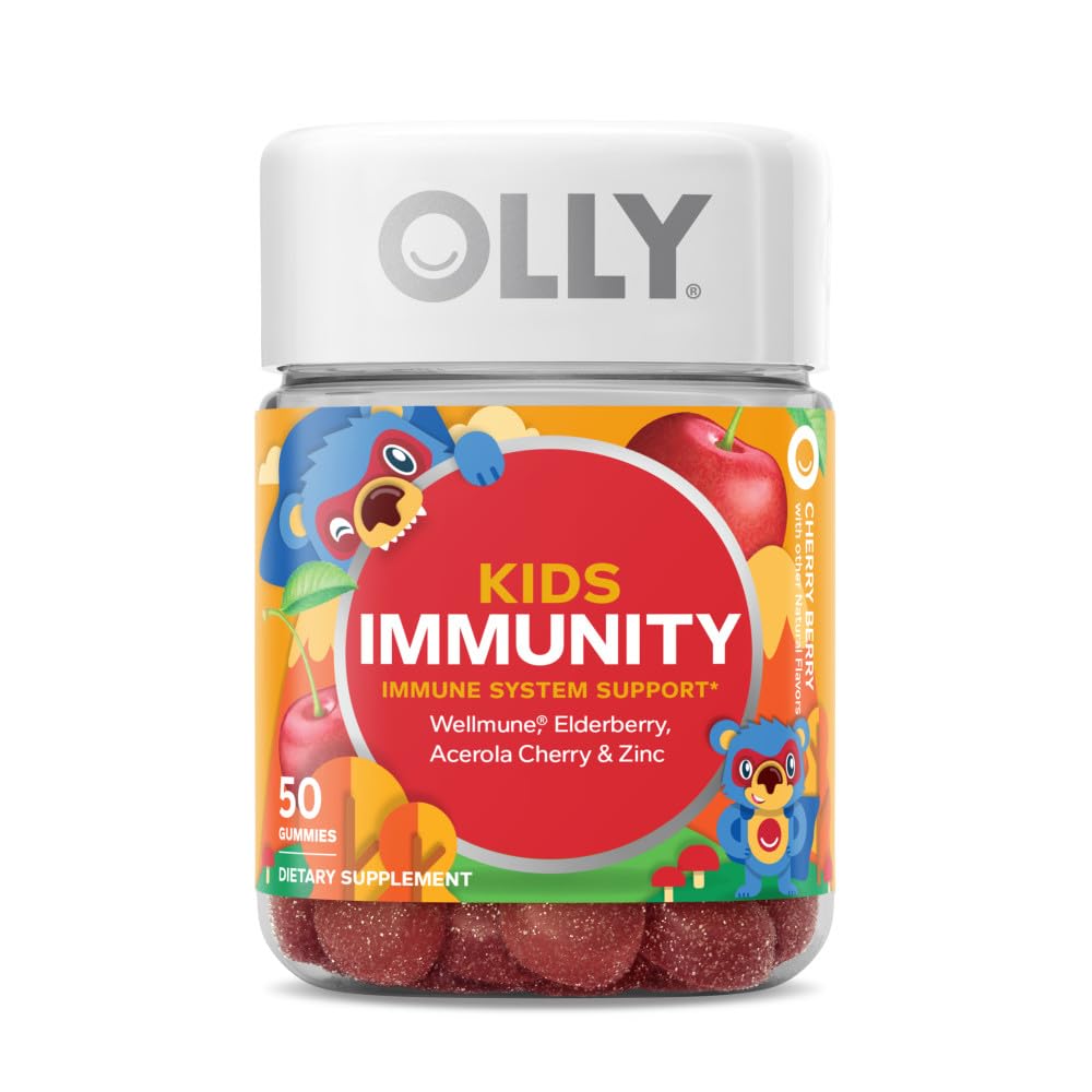 OLLY Kids Sleep & Immunity Gummy, Melatonin, Wellmune, Elderberry, 50 Greve