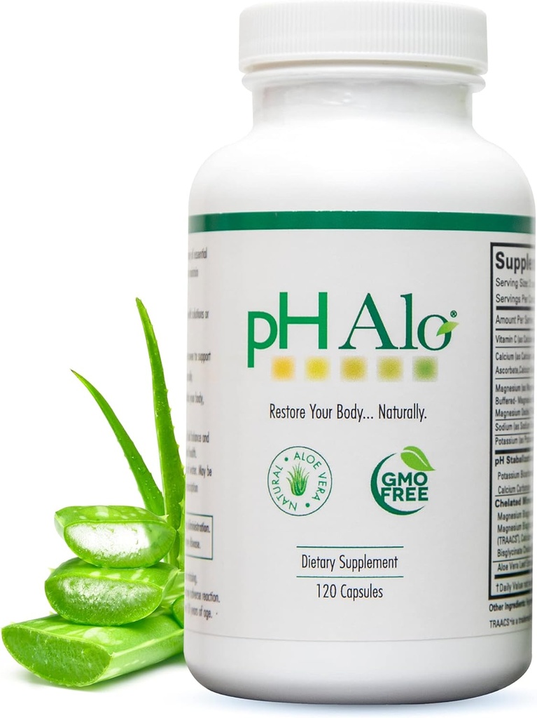 pHAlo pH balance piller - Magnesium, Bicarbonat kapsler til alkaline balance - naturlig behandling for fokus, pH balance, Gut sundhed, ydeevne og inddrivelse