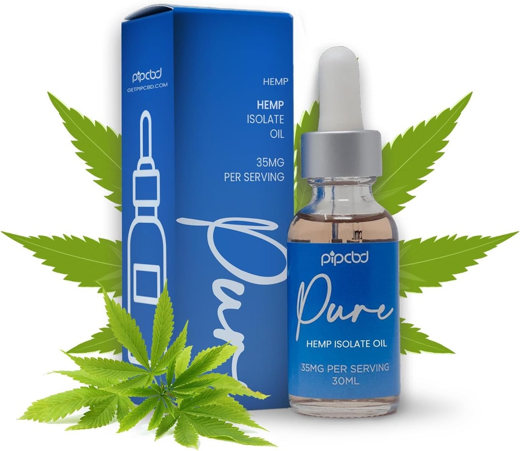 Pure Hempisolate Oil - Organic Hempp Extract med kokosolie til daglig wellness support - Vegan, Gluten- Free, Lab- Testede Formel 124; 1 Fl Oz