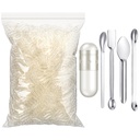 Timgle 2000 Count Tomme kapsler med Lab Spoon Fyldning Kit Clear Fyldelig Tomme Container selv Vegetabilsk Kapsel Fyldning til at lave dine egne kosttilskud