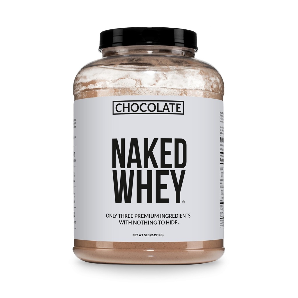 NAKED Whey Protein supplement pulver, chokolade, GMO fri, soja fri, gluten fri støtte muskelvækst og inddrivelse 60 Servering, 5 Ib
