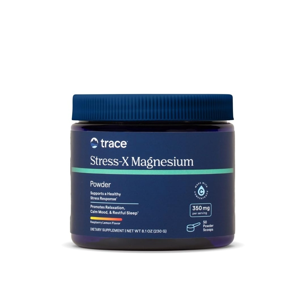Trace Minerals Mezzogiorno 124; Stress- X Magnesium Powder Mezzogiorno 124; Stress Relief, Regularitet, Slap af, søvn, energi, relæser Muskler, Cell Function Mezzogiorno 124; Non- GMO, Gluten Free, og Certificeret Vegan Mezzogiorno 124; Raspberry Lemon Flavor Mezzogioros 124; 8,5 oz
