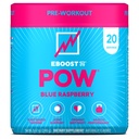 EBOOST POW Natural Pre Workout Powder - 20 Servering - Blå Hindbær - A PreWorkout Supplement for ydeevne, fælles mobilitetsstøtte, Energi - Mænd og kvinder - Non- GMO, Gluten- Free, Ingen Creatin