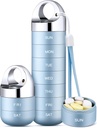 Zannaki Metal Travel Pill Organizer, Transportable Vandtæt Ugentlig Pill Box, Stor Aluminium Alloy Pill Case Container, BPA Gratis 7 dag Daglig Medicin Organizer Holder for Vitamin, Fiskeolie, tillæg