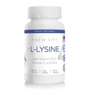 L- Lysin tillæg med vitamin B12 + C + Zink til Lip, mund, og oral vævssundhed - Forbedret wellness support - Non- GMO, Gluten- fri - Lavet i USA - 60 vegetabilske kapsler, 500mg
