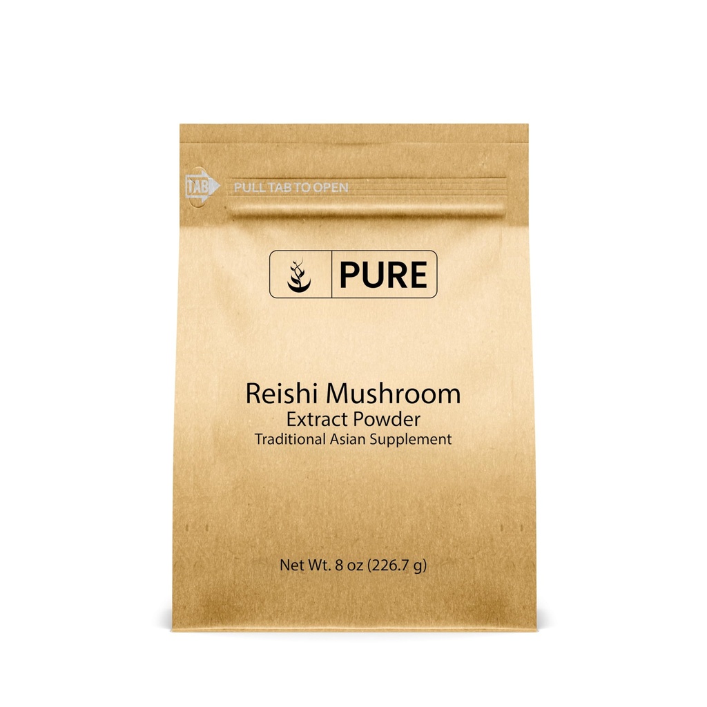 PURE ORIGINAL INGREDIENSER Reishi Mushroom (8oz) Lingzhi, Traditional Supplement, Non- GMO, Lab- Verified