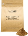 PURE ORIGINAL INGREDIENSER Reishi Mushroom (8oz) Lingzhi, Traditional Supplement, Non- GMO, Lab- Verified