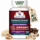 CANCER VIDENSKAB Cachexia Supplement, USDA Certified Organic Mushrooms Extract Capsules, Extra Strength 1.500 mg, High Potency 40% Beta- glucans, Immunum & Metabolic Support, Weight & Muscle Mass Support