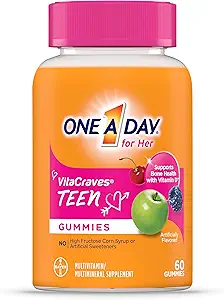EN EN DAG Teen for hendes Multivitamin Gummies, Gummy Multivitaminer med vitamin A, C, D, E og zink til immunforsvar support, fysisk energi & mere, 60 Greve (pakke af 2)