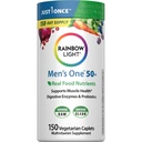Rainbow Light Multivitamin til mænd 50 +, C-vitamin, D & zink, Probiotika, Mænds One 50 + Multivitamin giver høj potens immunforsvar, non-GMO, vegetar, 150 tabletter